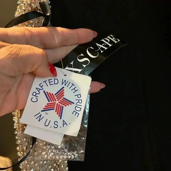 Xscape Madison long jersey knit caviar beaded sides dress - Picture 8 of 8